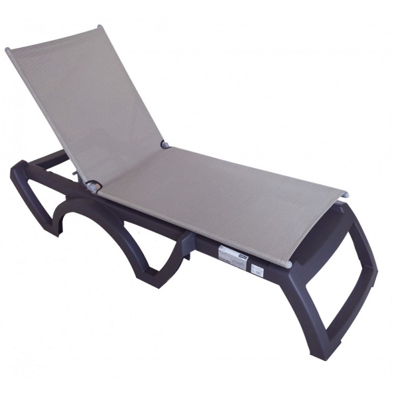 Jamaica beach ξαπλώστρα T21 - Taupe 190x70x38cm