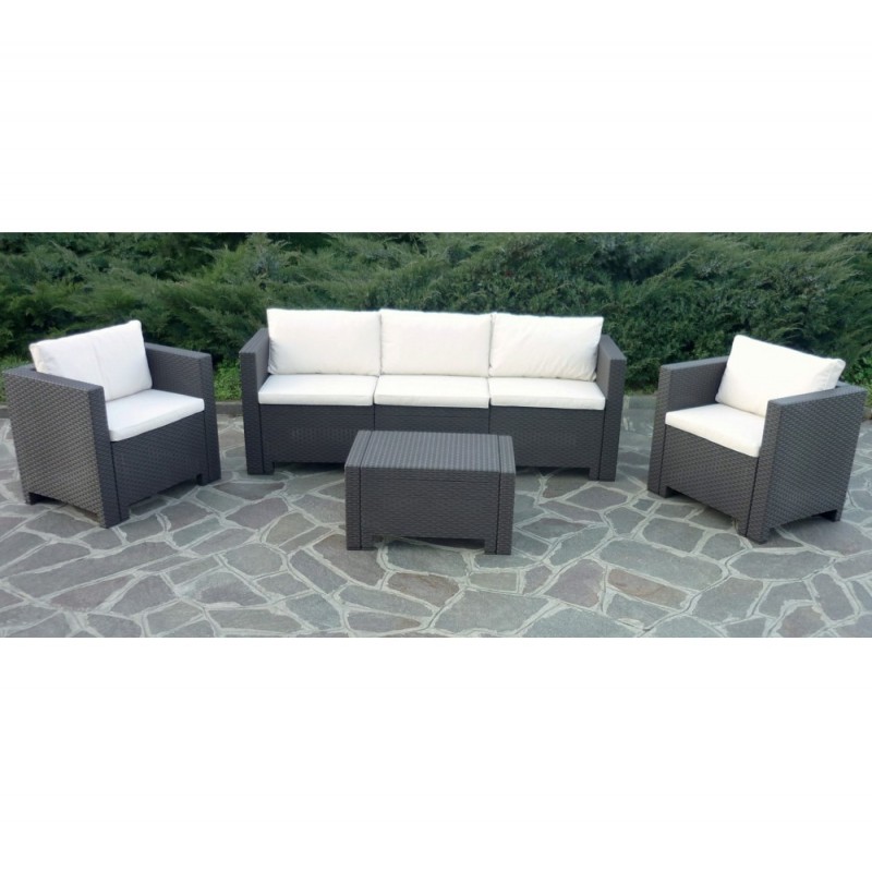 ATLANTA3 σετ 4τμχ Καφέ  188x57x79 -Διατίθεται σαν σετ με 1 τριθέσιο καναπέ , 2πολυθρόνες και τραπεζάκι.