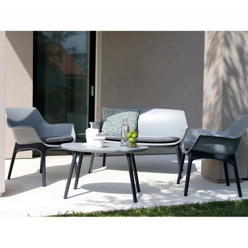 LUXOR LOUNGE set  4 τμχ Taupe - Brown πολυπροπυλενίου 118.5x67x76cm