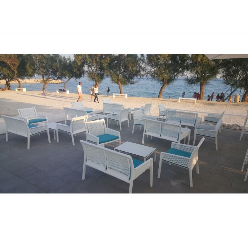 Minush Grand set πολυπροπυλενίου (3pcs) με Μαξιλάρια Μπεζ 23x65x79(38)cm