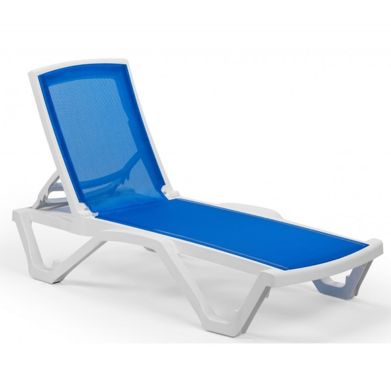 Mare ξαπλώστρα χωρίς μπράτσα Λευκό - Turquoise 74x186x28cm