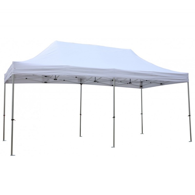Gazebo Βαρέως Τύπου PRO-40 Αλουμινίου 3x6m Μαύρο 3,30m Ύψος ολόκληρης τέντας
