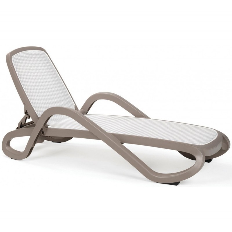 Alfa ξαπλώστρα με μπράτσα 00 - Bianco 194/170x71x85/30cm