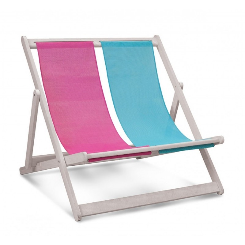 CILON διπλή σεζλόνγκ ξύλινη Λευκό 113x115cm