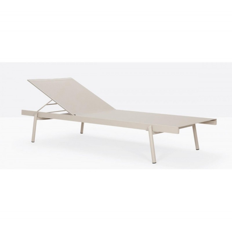 Rail ξαπλώστρα BI100E - White, textured-matt finish 180x72,5x30,5÷78,8cm