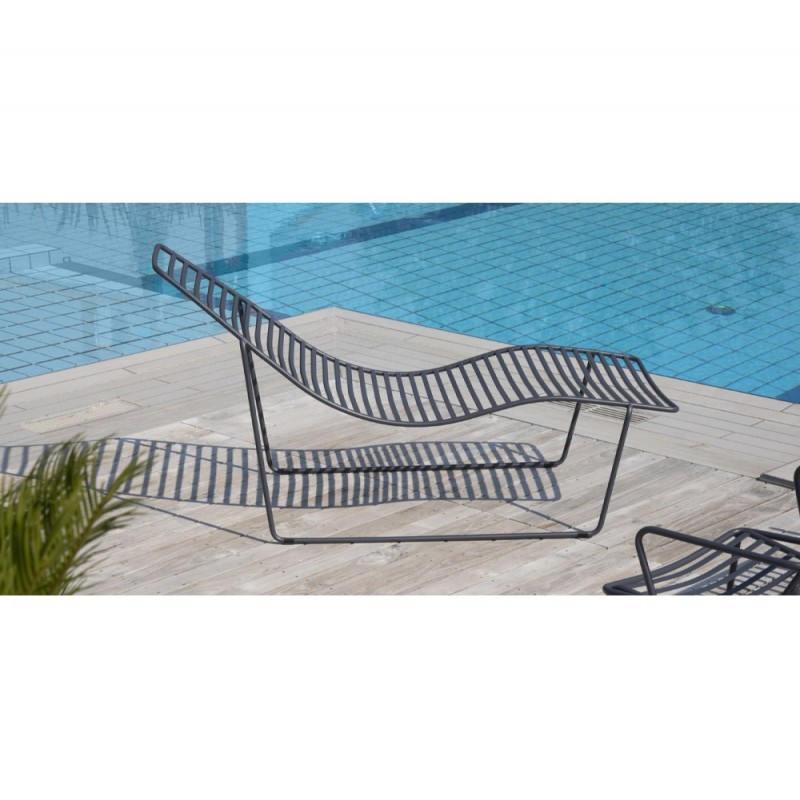 Link σεζλόνγκ κίτρινο μεταλλο 153x71x82(40)cm