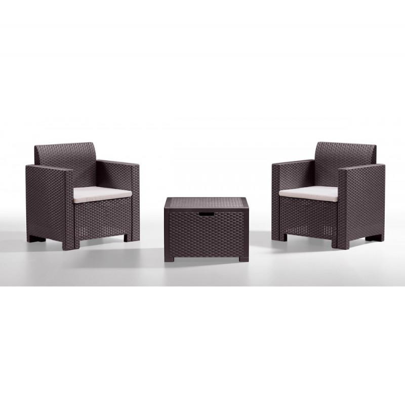 Nebraska terrace set πολυπροπυλενίου Ανθρακί 75x57,5x79cm