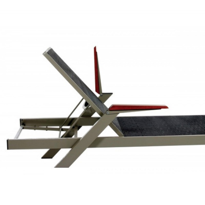 Borneo-B ξαπλώστρα αλουμινίου Γκρι 198x66x35cm