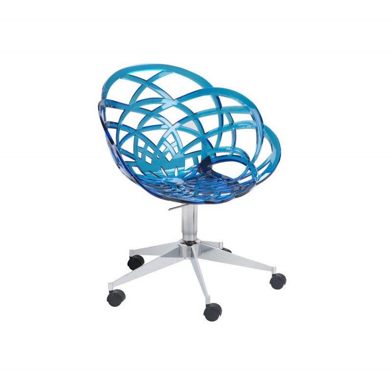 Flora - Chief πολυθρόνα 37 - Clear transparent 66cm x 66cm x 92-81(53-42)cm