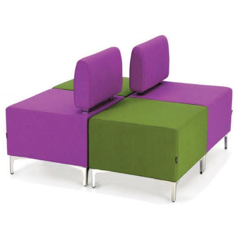 Cubo κάθισμα αναμονής 60x60x45cm (χωρίς πλάτη)  - ΜΠΕΖ ΔΕΡΜΑΤΙΝΗ  