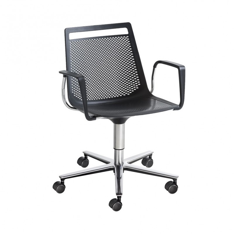 AKAMI B cod191/T5RB πολυθρόνα γραφείου 52-Tortora χρωμα πολυπροπυλενιου 65x65x79-90(42-53)cm