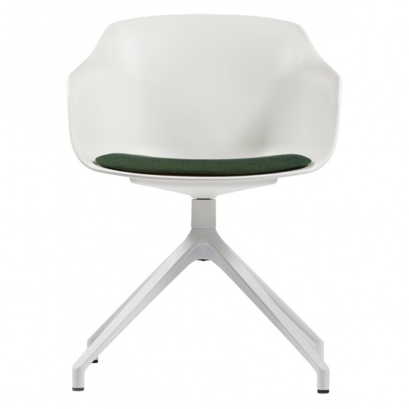 DAME U πολυθρόνα λευκή απο πολυπροπυλενιο  57,5x52x77(66/46)cm