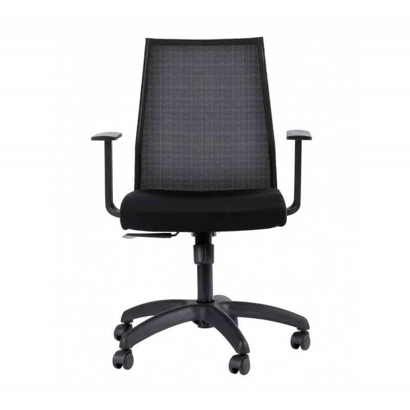 Prestige B πολυθρόνα γραφείου Με δερματινη  στην πλατη 2033  με χρωμιου αστερια 