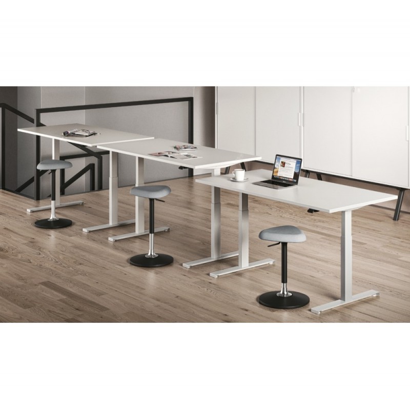 Azione γραφείο 80x140cm μέταλλο με  laminate γκρί (140/160/180)cm