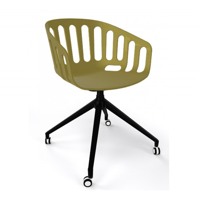 Basket cod.268.--/UR πολυθρόνα 00-White 57x54x80(46)cm - κόκκινο  τεχνοπολυμεριο - λευκός σκελετός 