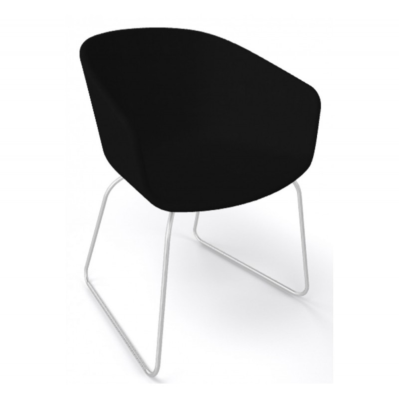 Basket cod.268.--/IST upholstered πολυθρόνα Xρώμιο 61x55x80(47)cm - ύφασμα κόκκινο 