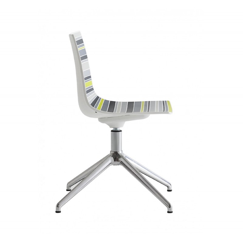 Colorfive cod.135.--/L καρέκλα Polished alu 46x54x83(45)cm - πολύχρωμο κάθισμα τεχνοπολυμερες 