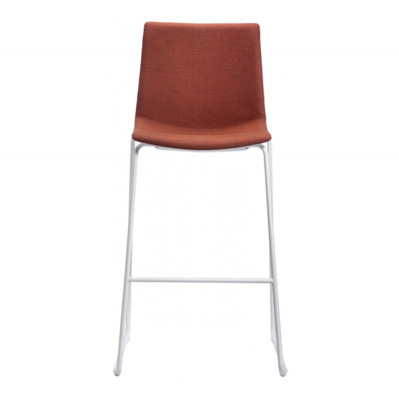 Kanvas cod.363.--/I76ST upholstered σκαμπό bar με ύφασμα κιτρινο  54x55x114(77)cm