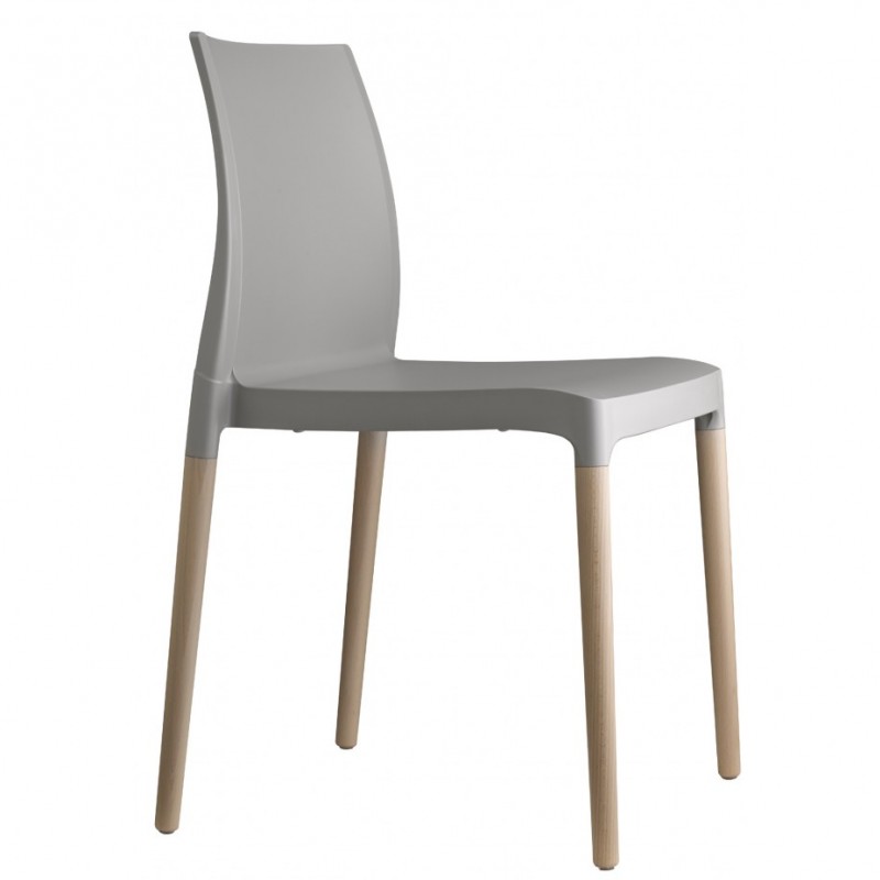 Natural chloe mon amour art.2833 ξύλινη καρέκλα λευκό τεχνοπολυμεριο 49x51x83(47)cm ( η τιμη αφορά 2 τμχ)