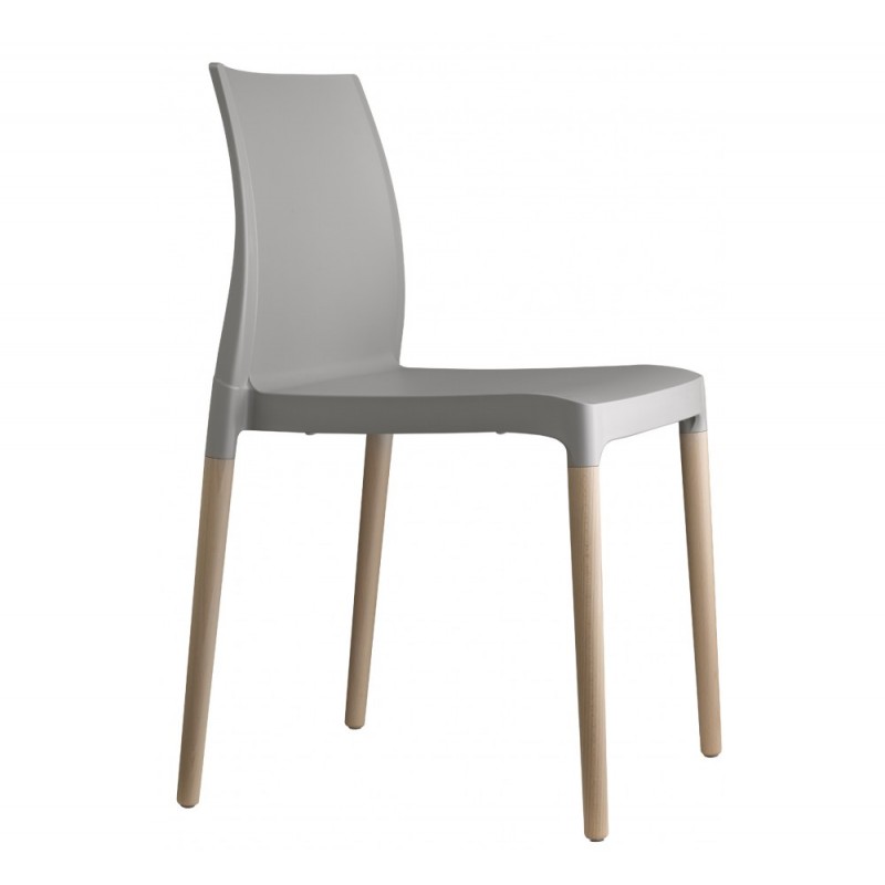 Natural chloe mon amour art.2833 ξύλινη καρέκλα 15 - Dove grey τεχνοπολυμεριο 49x51x83(47)cm