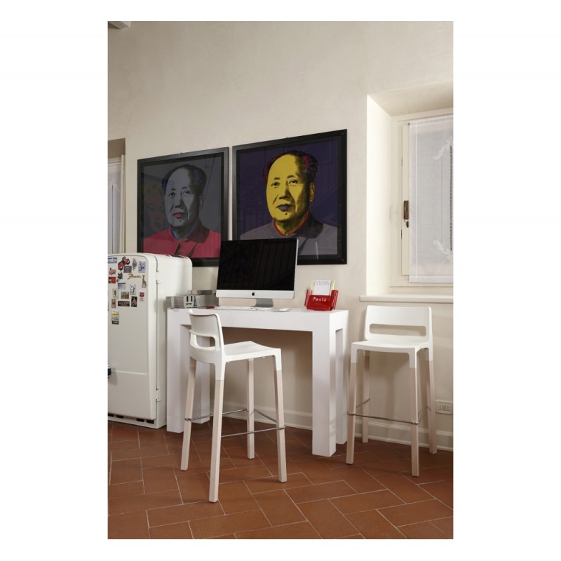 Natural divo art.2818 ξύλινο σκαμπό 81 - Anthracite 52x49x97(75)cm