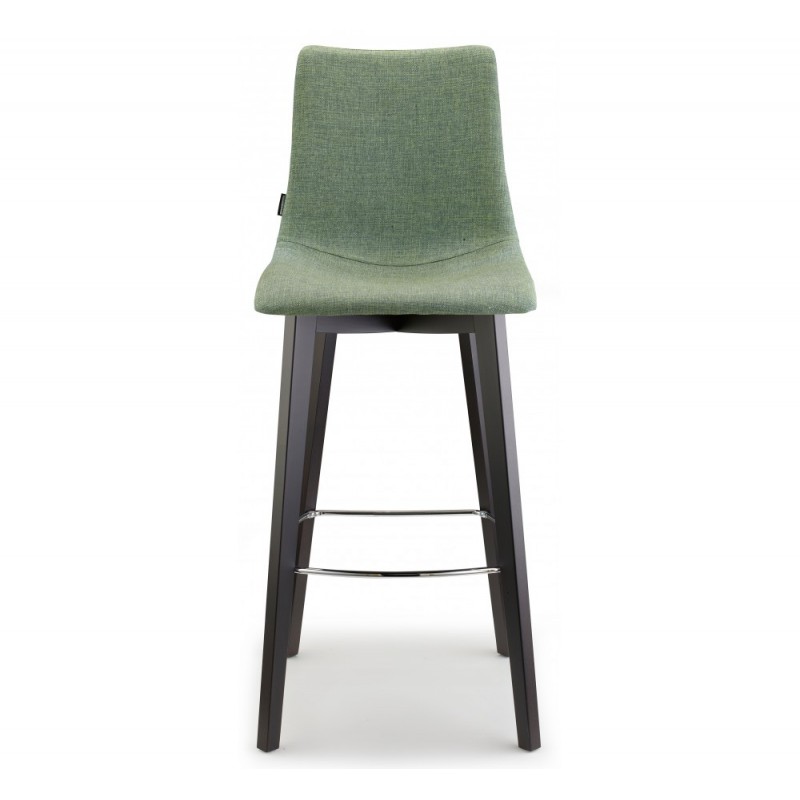 Natural zebra pop art.2812 σκαμπό (h78) Σκαμπό μπαρ ξύλινο wenge με ύφασμα μέντα στο καθισμα 48x50x114x(78)cm - ποσοτητα 1 τμχ 