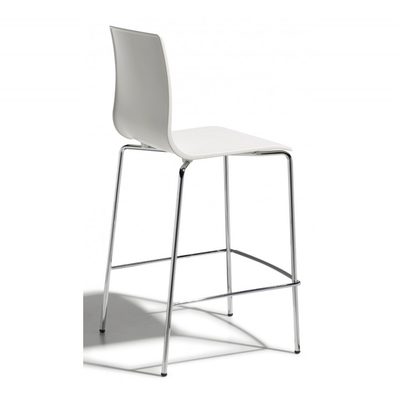 ALICE art.2576 σκαμπό bar H65 VA - Matt anthracite grey coated steel, embossed finish 47x50x100(65)cm