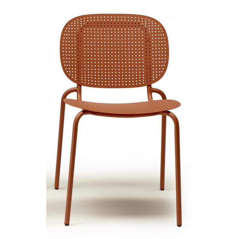 SISI dots art.2505 μεταλλική καρέκλα ZL - Zinc and matt linen coated, embossed finish 50x55x80(44)cm