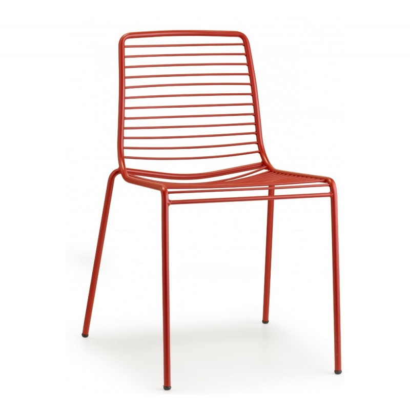 Summer art.2522 μεταλλική καρέκλα VB - Zinc and matt white coated steel, embossed finish 52x57,5x80(47)cm