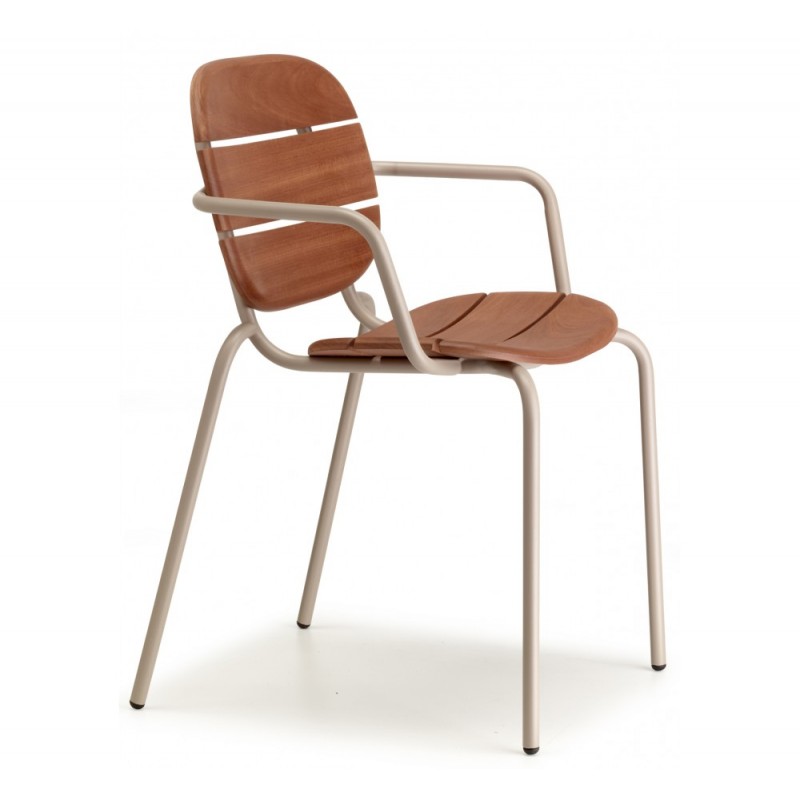 SISI art.2514 μεταλλική πολυθρόνα ZA - Zinc and matt anthracite coated, embossed finish 62x55x80(45)cm