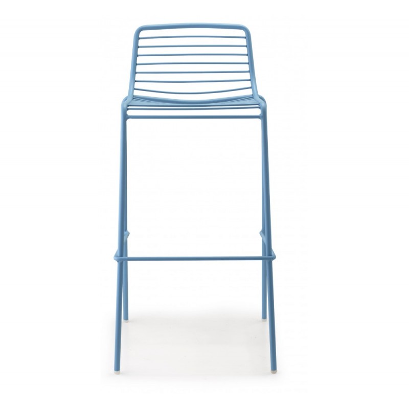 Summer art.2535 μεταλλικό σκαμπό γαλάζιο χρώμα  46,5x49x96(75)cm