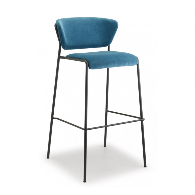 Lisa art.2855 μεταλλικό σκαμπό (h75) OS - Satin brass finish steel 50x50x99(75)cm