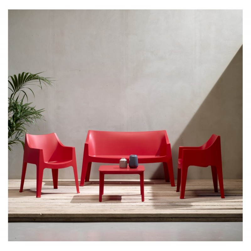 Coccolona art.1253 καναπές 40 - Red 141x60x83(45)cm