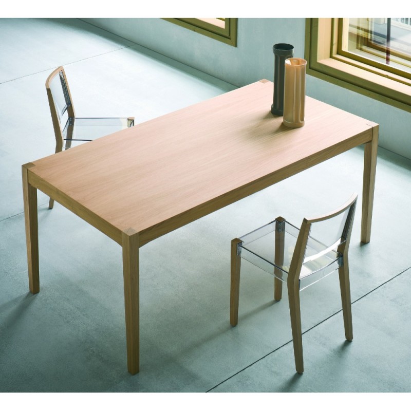 Together cod.TTOGL42 τραπέζι 75 120x80x75cm  -από φυσικό ξύλο βελανιδιάς 