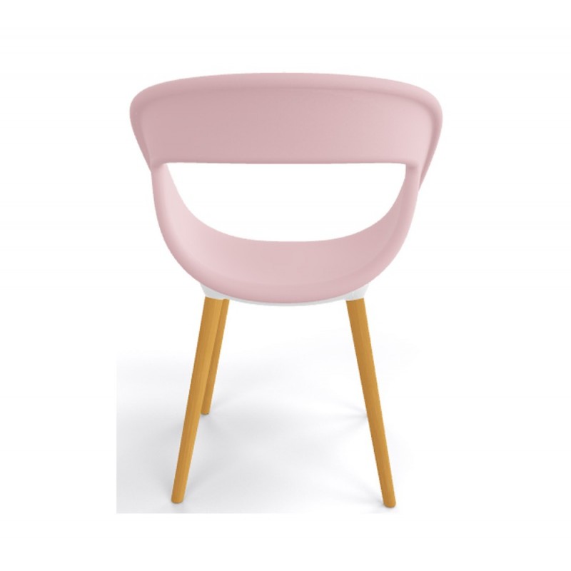 Moema cod.75/IBL πολυθρόνα ξύλινη P - Leather 59x54x83(45)cm