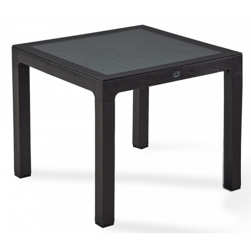 Wood 90 τραπέζι Ανθρακί - 90Χ90Χ75CM 