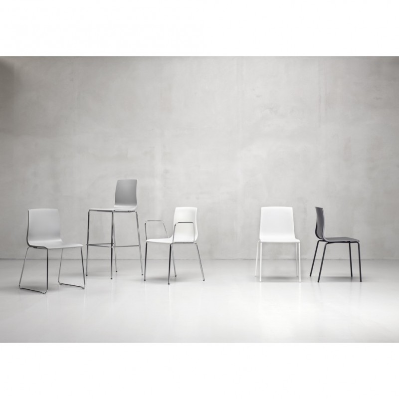 ALICE art.2676 μεταλλική πολυθρόνα CR - Chromed steel 53x52x82(67/46)cm