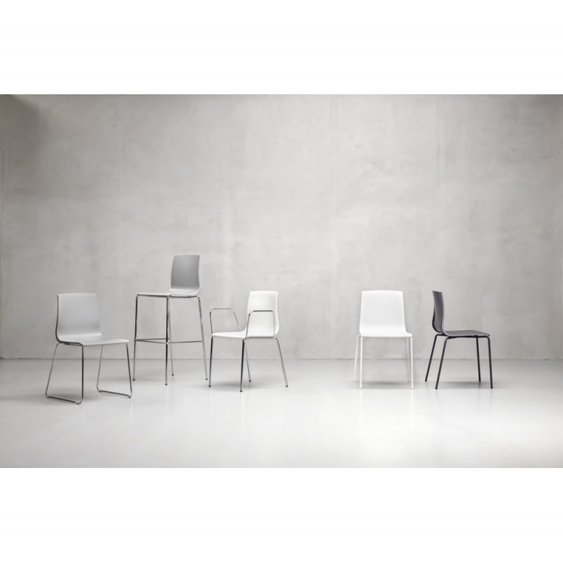 ALICE art.2676 μεταλλική πολυθρόνα CR - Chromed steel 53x52x82(67/46)cm