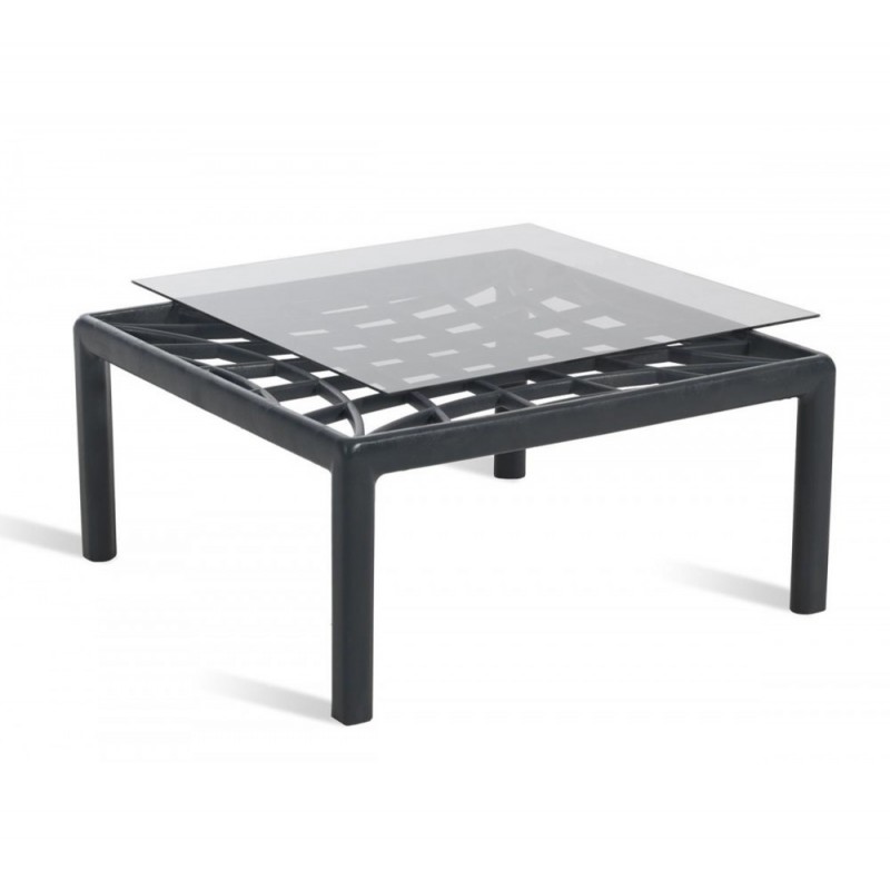 Garda side table Anthracite  Τραπεζακι κηπου πολυπροπυλενιου  67.5x67.5x32cm