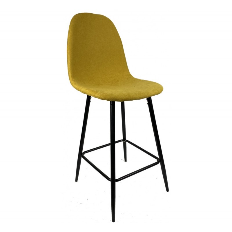 Charles σκαμπό μεταλλικό με ύφασμα Ανθρακί  FK117-32 52.419355  -37x42x117/65cm 