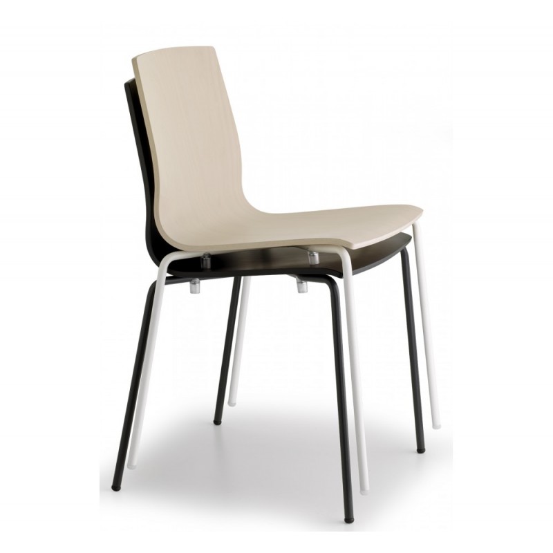 ALICE art.2845 ξύλινη καρέκλα VL - Matt linen coated steel embossed finish 51x51x79(47)cm