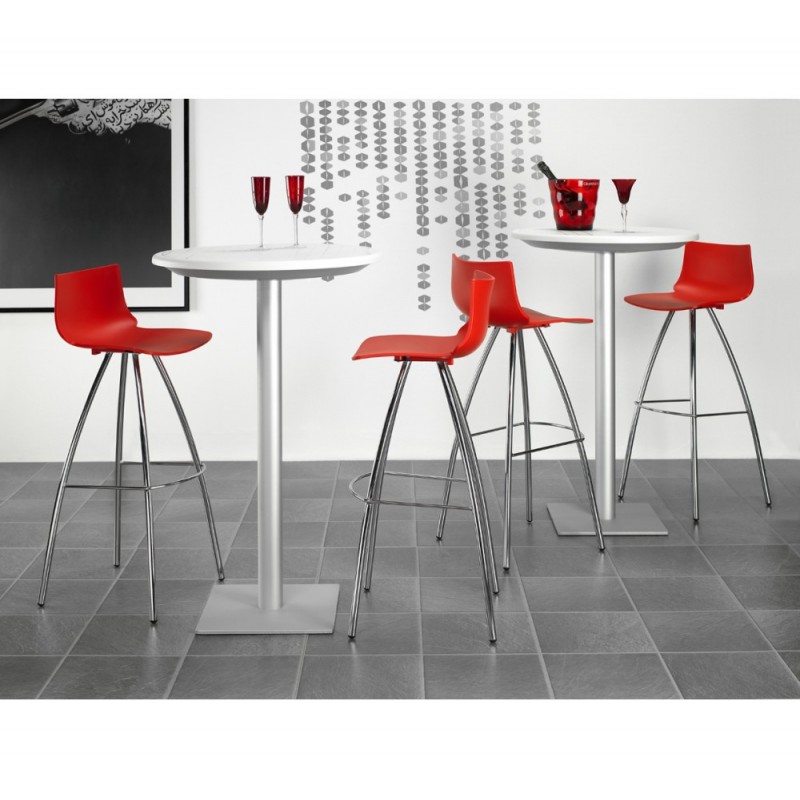 Day art.2305 μεταλλικό σκαμπό 40 - Red 42x47x103(82)cm