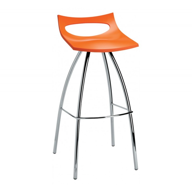 Diablito art.2291 μεταλλικό σκαμπό CR - Chromed steel 42x50x97(80)cm