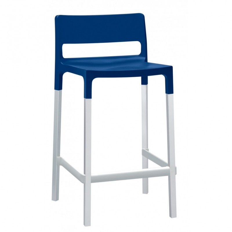 Divo art.2226/31 σκαμπό αλουμινίου (h65) 15 - Dove grey 50x44x88(65)cm