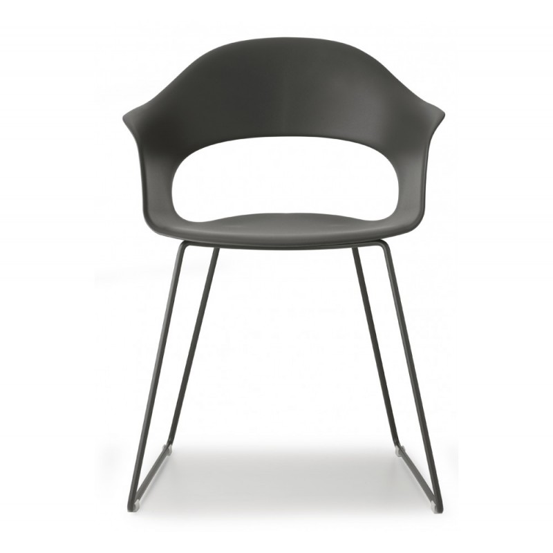 Lady B art.2697 μεταλλική πολυθρόνα CR - Chromed steel 57x61x78(65/46)cm