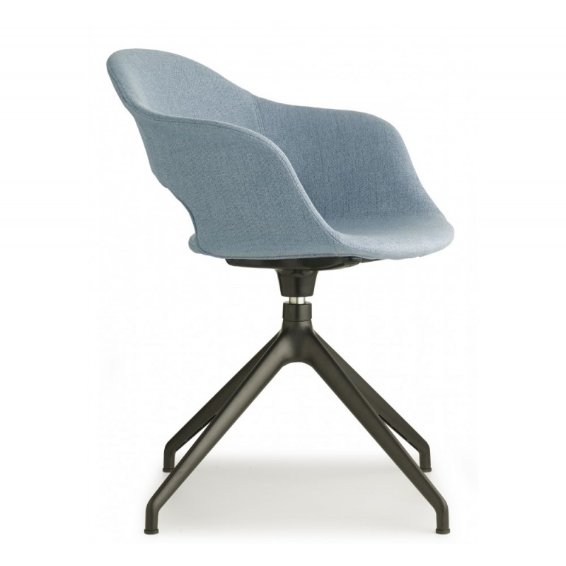 Lady B pop art.2599 μεταλλική πολυθρόνα TY - FABRIC ALTERNATIVE OPTIONS  57x60x65(82/45)cm - γαλάζιο ύφασμα 