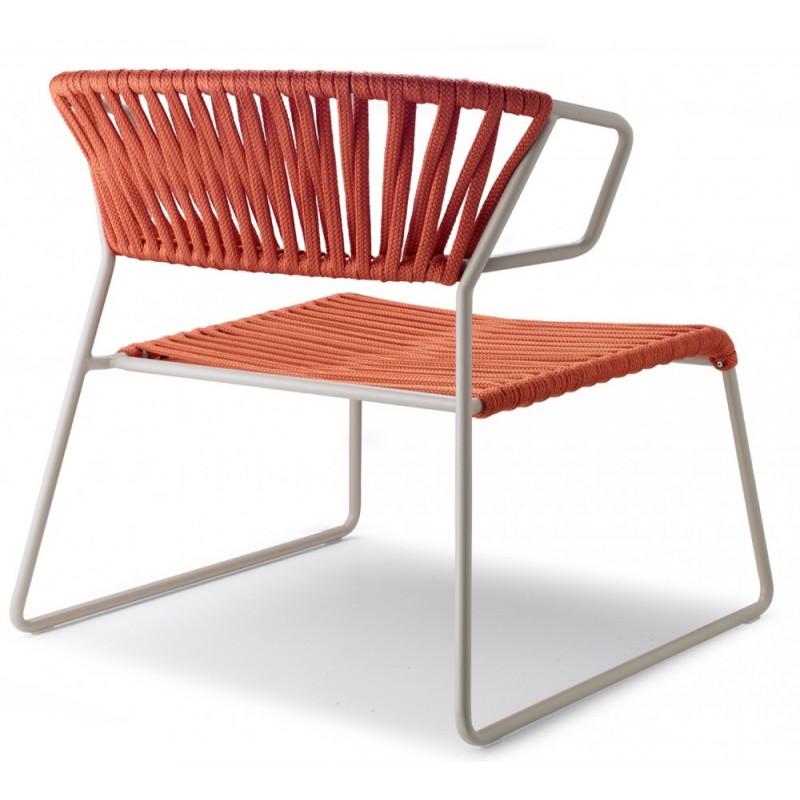 Lisa lounge filo art.2878 μεταλλική πολυθρόνα N30 Orange 69x67x67(36)cm