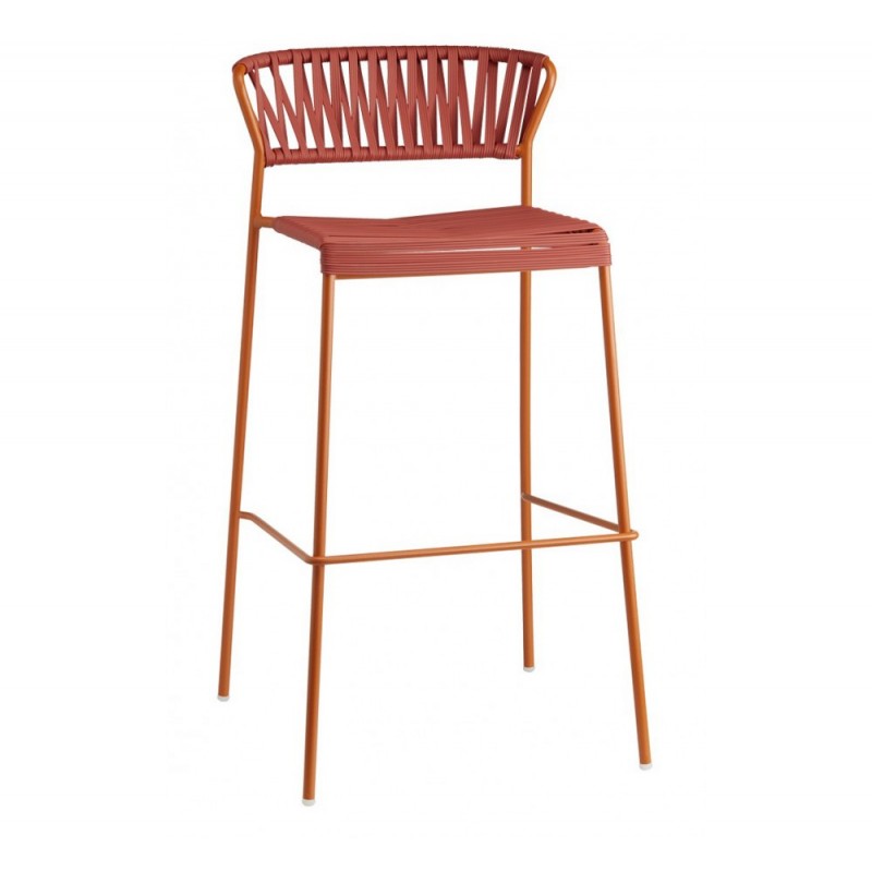 Lisa club art.2876 μεταλλικό σκαμπό (h65) P86 Graphite 52x50x88(65)cm