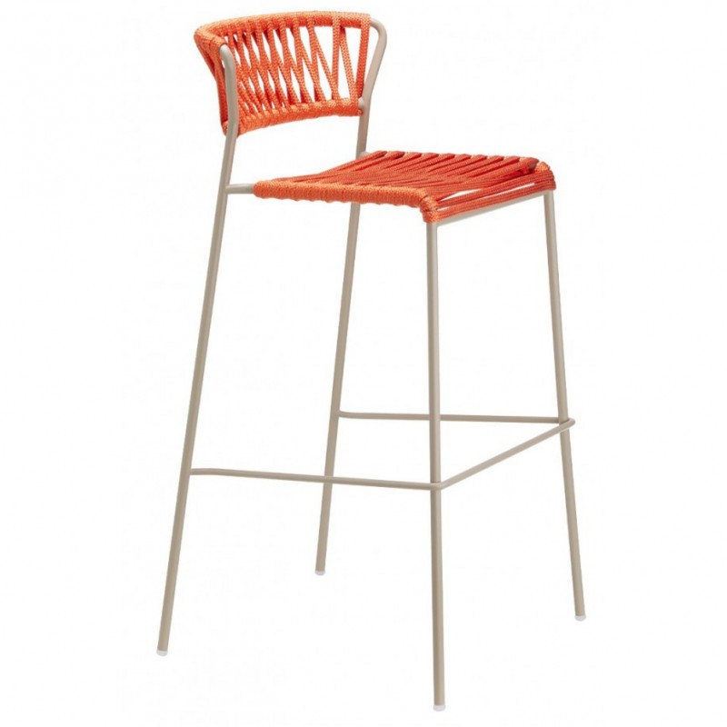 Lisa filo art.2871 μεταλλικό σκαμπό (h75) N15 Dove grey 50x50x98(75)cm