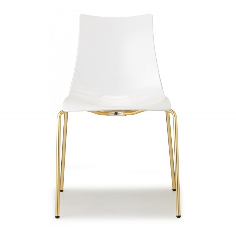 Zebra antishock art.2273 μεταλλική καρέκλα OS - Satin brass finish steel 54x52x81(46)cm